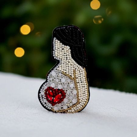 Handmade Jewelry Motherhood Beaded Brooch Pin